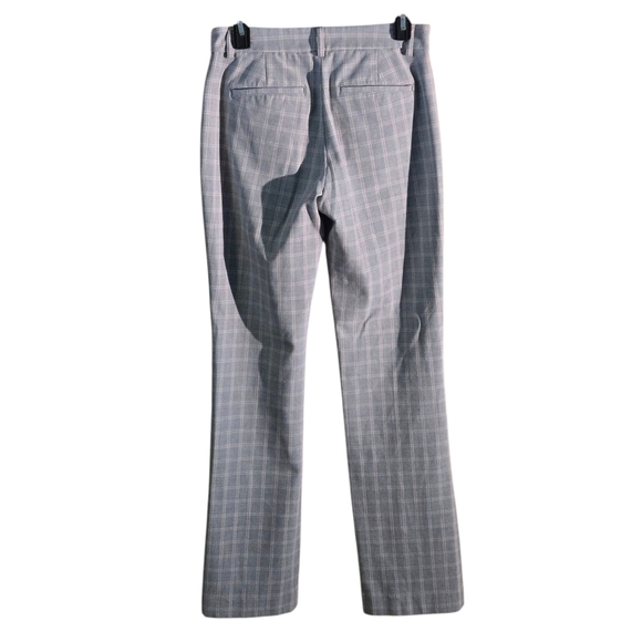 Express Columnist Gray Plaid Barely Boot Pants Size 4R MidRise Stretch 4 Pockets - Picture 2 of 16